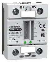 84140013N: Solid State Relay, 25 A, 280 VAC, Panel Mount, Screw, Zero Crossing