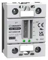 84140603N: Solid State Relay, 50 A, 660 VAC, Panel Mount, Screw, Zero Crossing