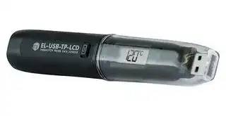 EL-USB-TP-LCD: Data Logger, -40 to 125°C Measurement Range, Temperature Probe, 1 Channel, 32510 Samples, USB, LCD