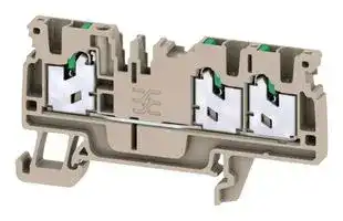 2674540000: DIN Rail Mount Terminal Block, 3 Ways, 20 AWG, 14 AWG, 2.5 mm², Snap In, 24 A
