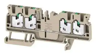 2674550000: DIN Rail Mount Terminal Block, 4 Ways, 20 AWG, 14 AWG, 2.5 mm², Snap In, 24 A