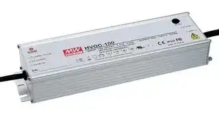 HVGC-100-350A: LED Driver, IO Adj W/ POT, ITE & LED Lighting, 99.75 W, 285 V, 350 mA, Constant Current, 180 V