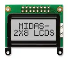MC20805BH6W-FPR3-V2: Alphanumeric LCD, 8 x 2, 3V, English, Japanese, Reflective