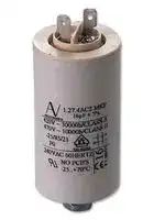C274AC34400AA0J: Motor Run Capacitor, Film / Foil PP, Can, 4 µF, ± 5%, Stud Mount - M8, 470 V