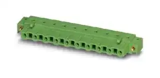 1858989: Terminal Block, w/Flange, Socket, 7.62 mm, 2 Ways, 12 A, 630 V, Through Hole Right Angle