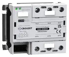 GN050DSRL: Solid State Relay, 50 A, 510 VAC, Panel Mount, Screw, Zero Crossing