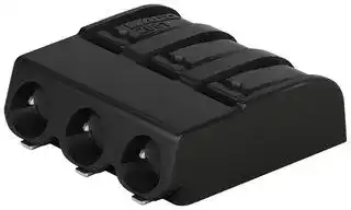 2061-623/998-404: Wire-To-Board Terminal Block, Black, 6 mm, 3 Ways, 20 AWG, 16 AWG, 1.5 mm², Push In