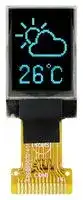 MCOT048064A1V-BI: Graphic OLED, 48 x 64 Pixels, Blue on Black, 3V, I2C, 13.9mm x 22mm, -40 °C