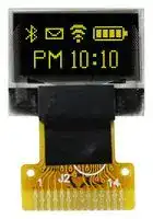 MCOT096064B1V-YM: Graphic OLED, 96 x 64 Pixels, Yellow on Black, 3V, I2C, Parallel, SPI, 24.9mm x 22.9mm, -40 °C
