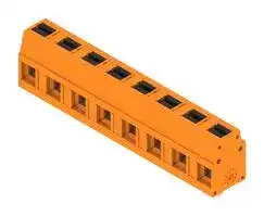 2787630000: Wire-To-Board Terminal Block, Orange, 7.5 mm, 8 Ways, 24 AWG, 14 AWG, 2.5 mm², Push In
