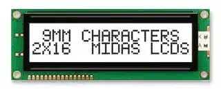 MC21609AB6W-FPTLW-V2: Alphanumeric LCD, 16 x 2, Black on White, 5V, Parallel, English, Japanese, Transflective