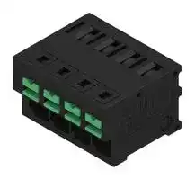 2913620000: Wire-To-Board Terminal Block, Black, 5 mm, 4 Ways, 20 AWG, 12 AWG, 4 mm², Snap In