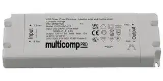 MP007726: LED Driver, IP20, LED Lighting, 60 W, 12 VDC, 5 A, Constant Voltage, 200 V