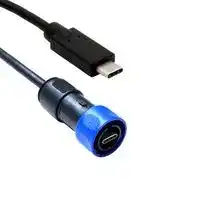 PXP4041/C/C/1M00: USB Cable, Sealed Type C Plug to Type C Plug, 1 m, 3.3 ft, USB 3.2, Black