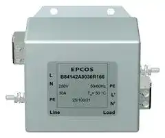 B84142A0030R166: Power Line Filter, General Purpose, 250 VAC, 30 A, Single Phase, 1 Stage, Chassis Mount