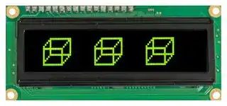 O100H016AGPP5N0000: Graphic OLED, 100 x 16 Pixels, Green on Black, 5V, Parallel, SPI, 80mm x 36mm, -40 °C