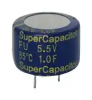 FU0H105ZF: Supercapacitor, 1 F, 5.5 V, PC Pin, -20%, +80%, 7.62 mm, 4000 hours @ 85°C