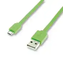 11.02.8763: USB Cable, Type A Plug to Micro Type B Plug, 1 m, 3.28 ft, USB 2.0, Green
