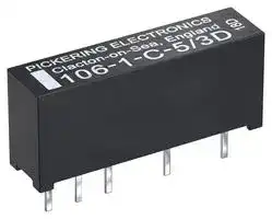 106-1-C-5/3D: Reed Relay, SPDT, 5 VDC, 106 Series, Through Hole, 500 ohm, 250 mA
