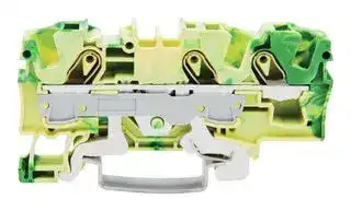 2006-1307.: DIN Rail Mount Terminal Block, 3 Ways, 20 AWG, 8 AWG, 6 mm², Clamp