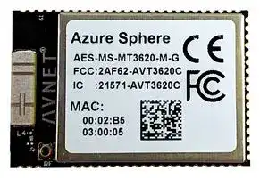 AES-MS-MT3620-M-G-3: Wi-Fi Module, Azure Sphere, MT3620, 5GHz, I2C/SPI/UART, Building/Factory Automation, IOT Appliances