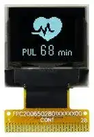 MCOT064048A1V-WM: Graphic OLED, 64 x 48 Pixels, White on Black, 3V, I2C, Parallel, SPI, 18.46mm x 18.1mm, -40 °C