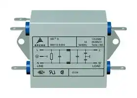 B84112B0000B020: Power Line Filter, Medical, 250 VAC, 2 A, Single Phase, 1 Stage, Chassis Mount