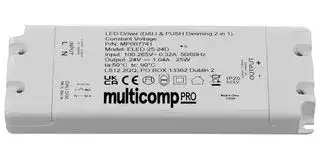 MP007740: LED Driver, IP20, LED Lighting, 25 W, 12 VDC, 2.08 A, Constant Voltage, 100 V