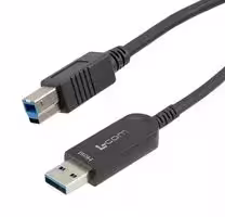 AOC-U31AMBM-BC-015: USB Cable, USB Type A Plug to USB Type B Plug, 15 m, 49.21 ft, USB 3.1, Black