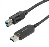 AOC-U31AMBM-BC-015: USB Cable, USB Type A Plug to USB Type B Plug, 15 m, 49.21 ft, USB 3.1, Black
