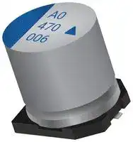 AHA1010390M080R: Hybrid Aluminium Electrolytic Capacitor, 39 µF, ± 20%, 80 V, Radial Can - SMD, 0.07 ohm