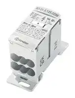 9D.01.5.125.0206: Panel Mount Barrier Terminal Block, 125 A, 1.5 kV, 2, Screw, 2 AWG