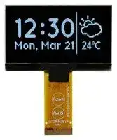 MCOT128064H1V-WM: Graphic OLED, 128 x 64 Pixels, White on Black, 3V, I2C, Parallel, SPI, 60.5mm x 37mm, -40 °C