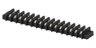 1-1546670-5: Panel Mount Barrier Terminal Block, 2 Row, 15 Ways, 22 AWG, 14 AWG, 11.1 mm, 25 A