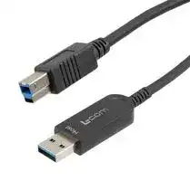 AOC-U31AMBM-BC-010: USB Cable, USB Type A Plug to USB Type B Plug, 10 m, 32.81 ft, USB 3.1, Black