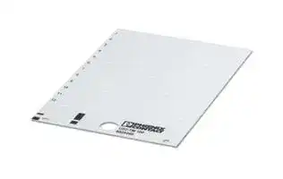 0829268: Terminal Block Marker, White, Marker Card, Wago Terminal Blocks, Blank (Legend), 104 mm, US2-TM