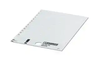 0829255: Terminal Block Marker, White, Marker Card, Terminal Blocks, Blank (Legend), 104 mm, US-TM