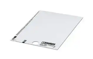 0830767: Terminal Block Marker, White, Marker Card, Terminal Blocks, Blank (Legend), 104 mm, US-TML