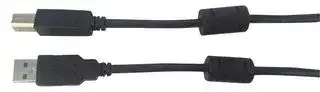MC002465: USB Cable, Type A Plug to Type B Plug, 0.5 m, 19.7 ", USB 2.0, Black