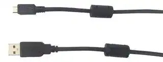 MC002470: USB Cable, Type A Plug to Micro Type B Plug, 0.5 m, 19.7 ", USB 2.0, Black