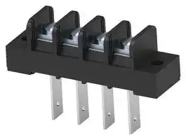 1546842-4 .: Panel Mount Barrier Terminal Block, 1 Row, 4 Ways, 22 AWG, 12 AWG, 9.53 mm, 20 A