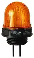 23030055: Beacon, LED, Yellow, Steady, 24 VDC, 29 mm x 39 mm, IP65