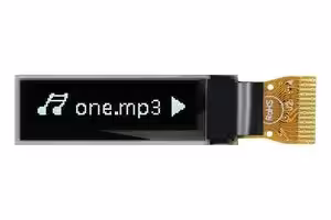 MCOT096016C1V-WI: Graphic OLED, 96 x 16 Pixels, White on Black, 3V, I2C, 29.1mm x 9.2mm, -40 °C