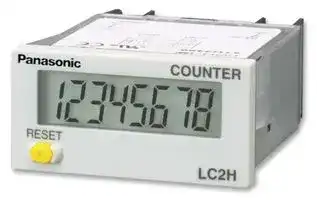 LC2HF2KKJ: Counter, LCD, LC2H Series, 8 Digits, Non Voltage Input Type, 2 kHz / 30 Hz Switchable, Front Reset