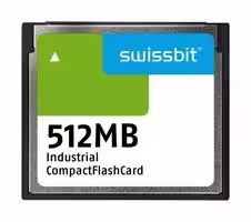 SFCF0512H1AF1TO-I-MS-537-STD: Flash Memory Card, UDMA6/MDMA4/PIO6, SLC, Compact Flash Card, Type I, 512 MB