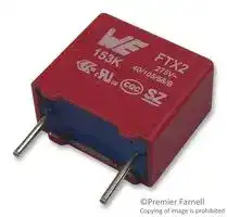 890324022007CS: Safety Capacitor, Metallized PP, Radial Box - 2 Pin, 0.015 µF, ± 10%, X2, Through Hole