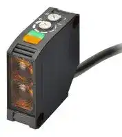 E3JK-DN11 2M: Photoelectric Sensor, 2.5 m, NPN Open Collector, 100 mA Output, 10 VDC to 30 VDC