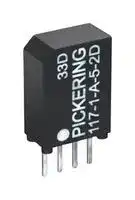 117-1-A-5/2D: Reed Relay, SPST-NO, 5 VDC, 117 Series, Through Hole, 400 ohm, 500 mA