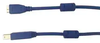 MC002483: USB Cable, USB Type B Plug, Micro USB Type B Plug, 500 mm, 19.7 ", USB 3.0, Blue