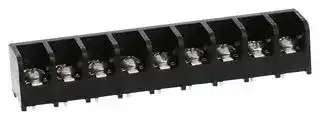 2-1437653-8: PCB Mount Barrier Terminal Block, 9.53 mm, 1 Row, 9 Ways, 22 AWG, 12 AWG, 25 A